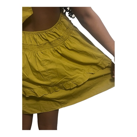 Free People Sail Away Tunic Dress in Olive Green. - Picture 5 of 7